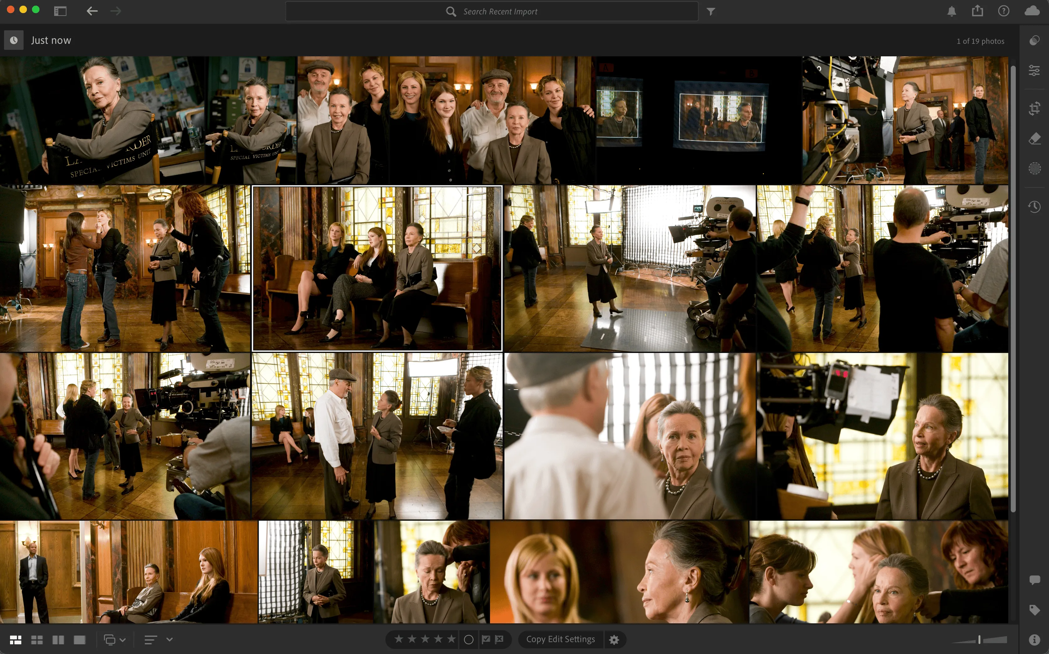 Lightroom grid view of a photo archive